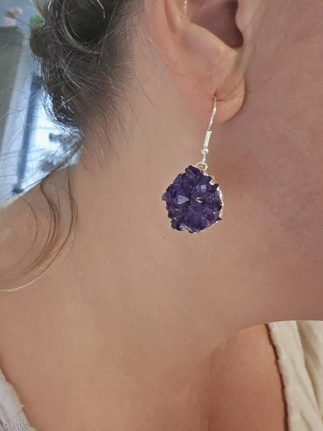Boucles d'oreilles druse d'Améthyste
