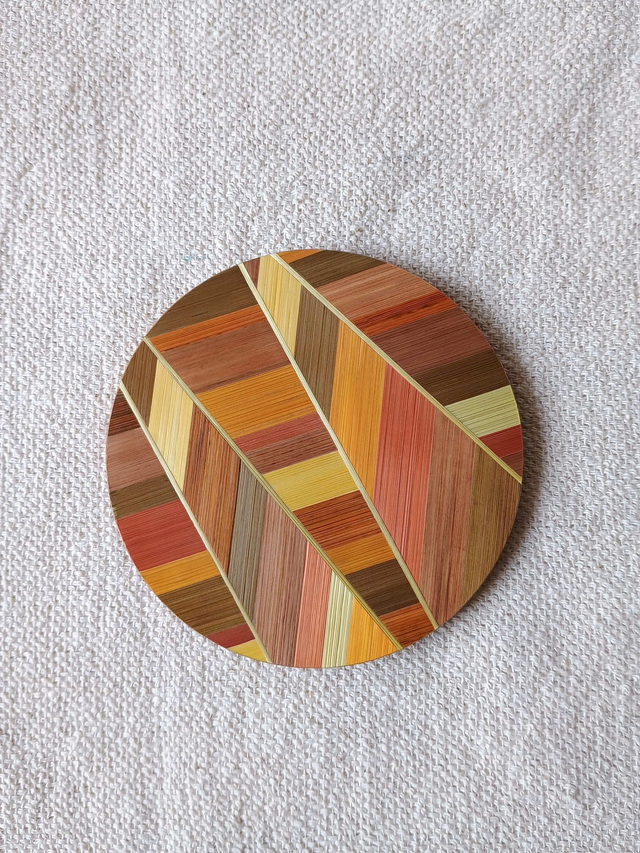 Dessous de verre Rond Collection BOIS