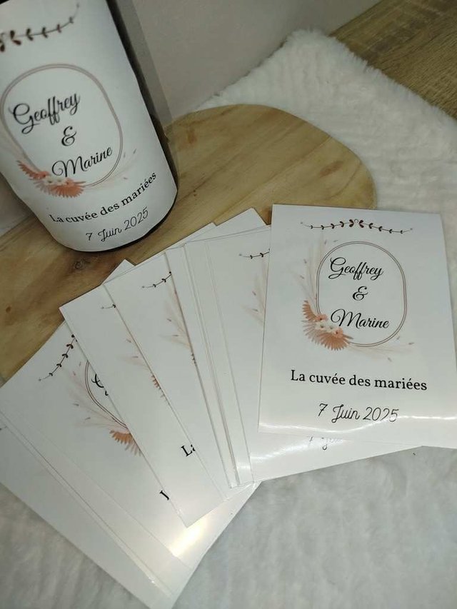 Etiquette bouteille de vin