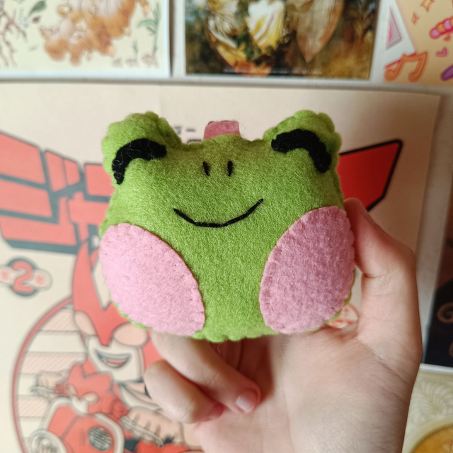 Handmade frog keychains