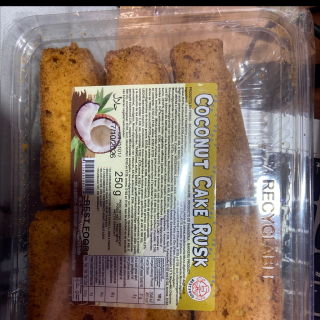 BEST FOOD COCONUT CAKE RUSK 250G