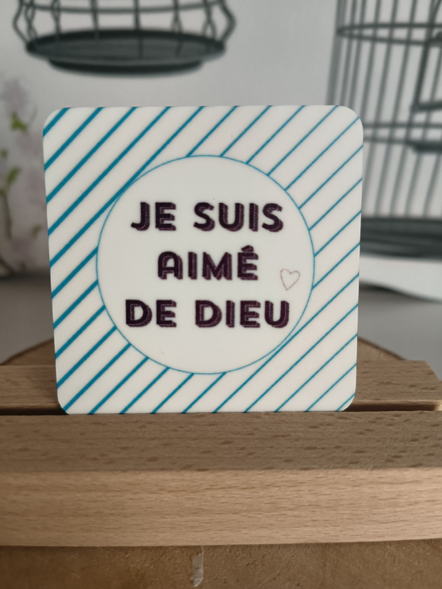 Magnet "Je suis aimé de Dieu" (diagonales)