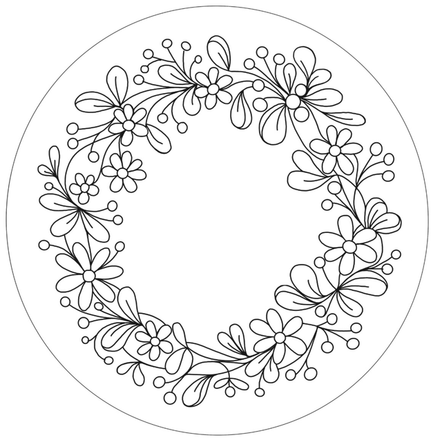 Kartonrondelle Blumenkranz 1 Stk