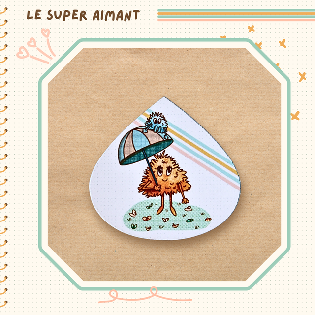 Le super aimant illustré avec une momote