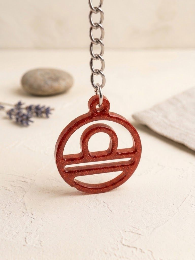 Porte clés Signe Astrologique Rouge