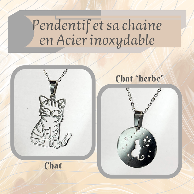 Pendentif M - Thème &quot;Félin&quot;