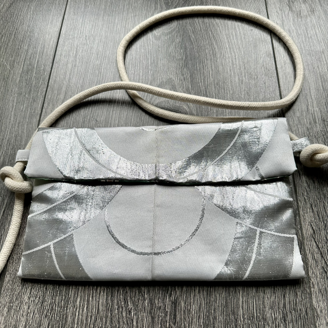 Sac soie blanc / argent 