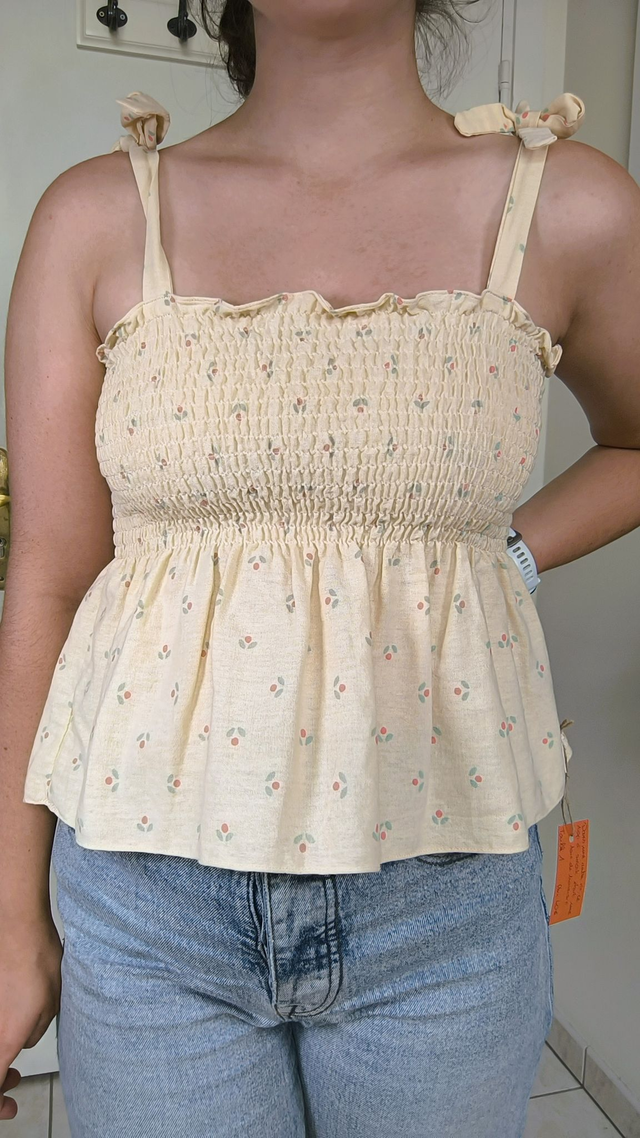 Top à smocks jaune - Taille 1