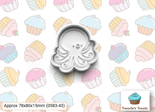 Octopus Fondant/cookie stamp with cutter