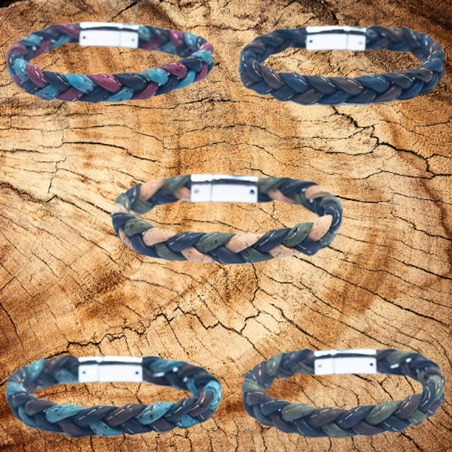 Bracelet en liège tressé