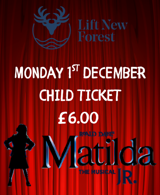 CHILD TICKET MONDAY 1ST DECEMBER 2025