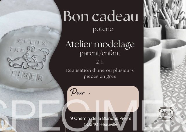 BON CADEAU : Atelier de modelage parent/enfant