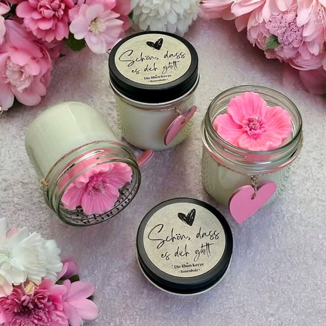 Rhön Duftkerze "Schön, dass es dich gibt!" 160g