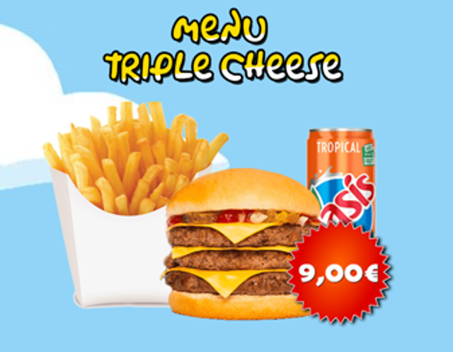 MENU TRIPLE CHEESE
