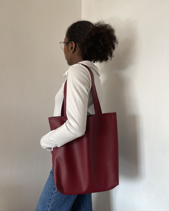 Tote bag bordeaux 