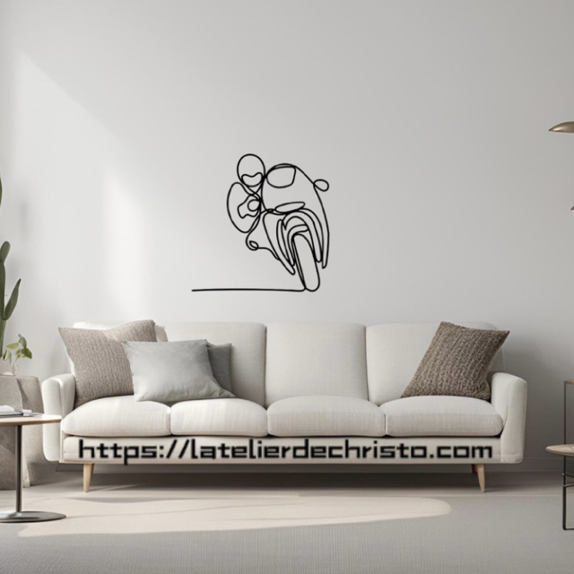 Décoration motard 🏍️ 41x40cm
