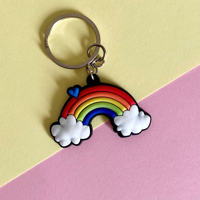 Porte clés arc en ciel