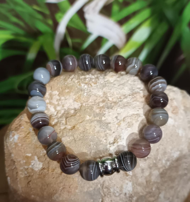 Bracelet en agate botswana