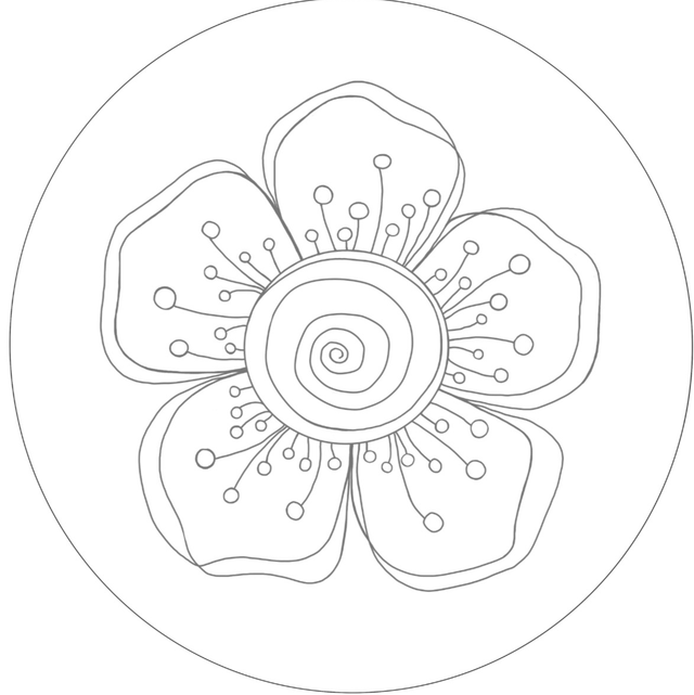 Kartonrondelle Kirschblüten 1 Stk