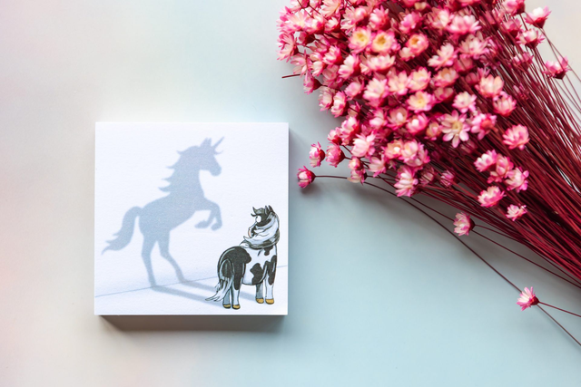 Piebald Pony "Believe in Yourself" Sticky Notes