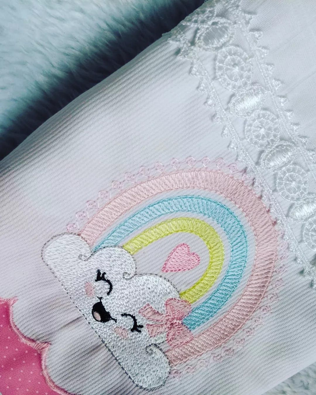 fralda de boca arco iris