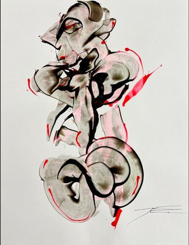 Oeuvre sur papier - Speed - 50x65cm