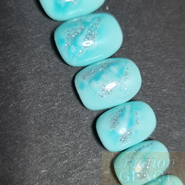 Abstrait lagon little carré xs créer à la commande délai de 7 jours Ouvrable