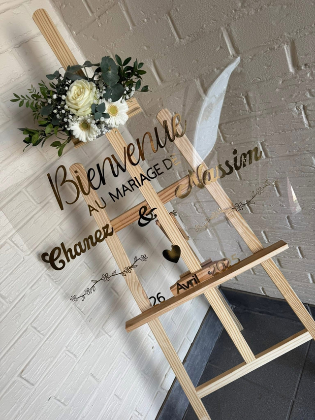 Panneau de bienvenue 40x50cm "chic &amp; simple"