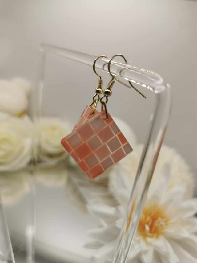 Boucles d'Oreilles en Matériaux Mixtes