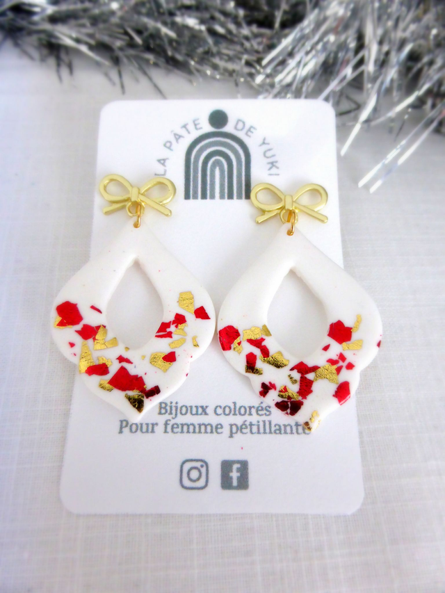 Boucles d'oreilles gouttes - Noël en Boucles