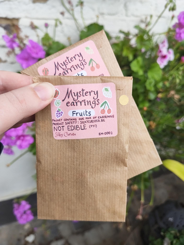 mystery fruit 🍎 earrings