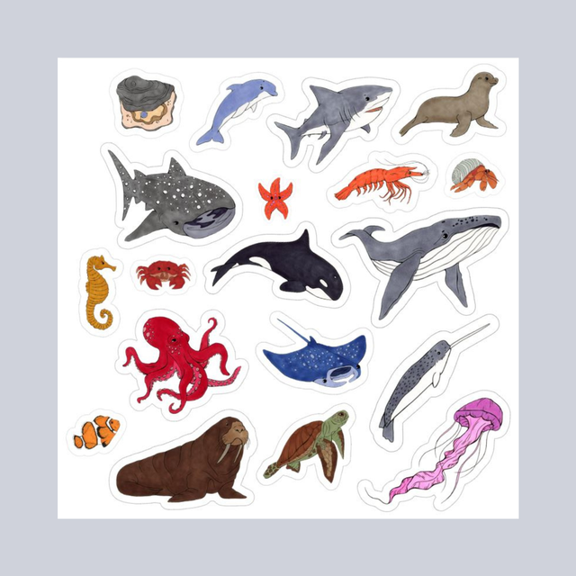 Planches stickers - la mer