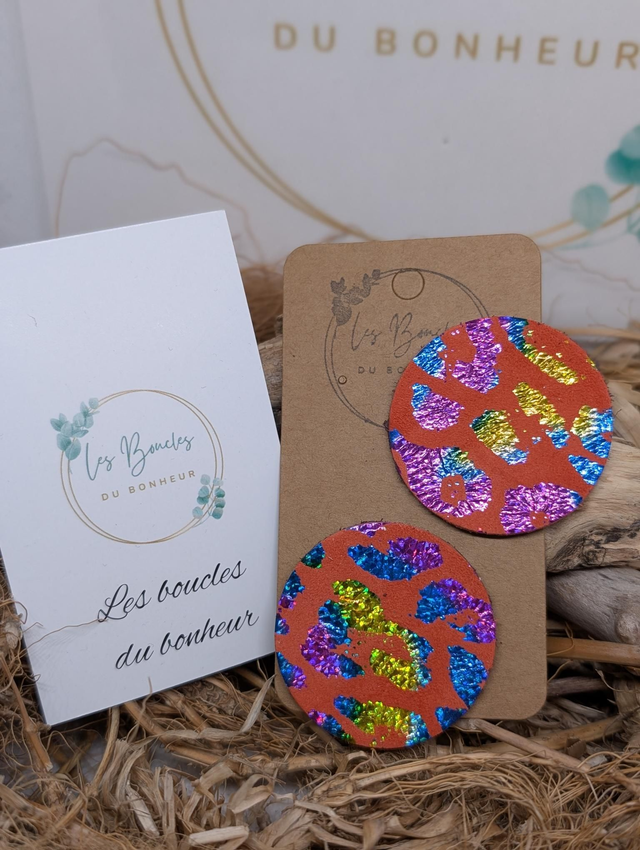 Boucles d&#039;oreilles Moon orange or002