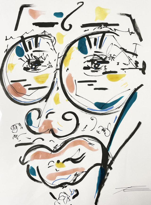 Oeuvre sur papier - Le Poilu - 50x65cm