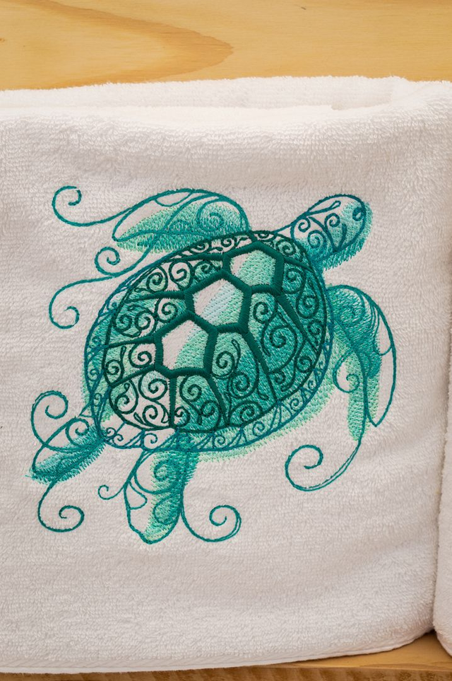 Serviette de bain "Tortue bleue"
