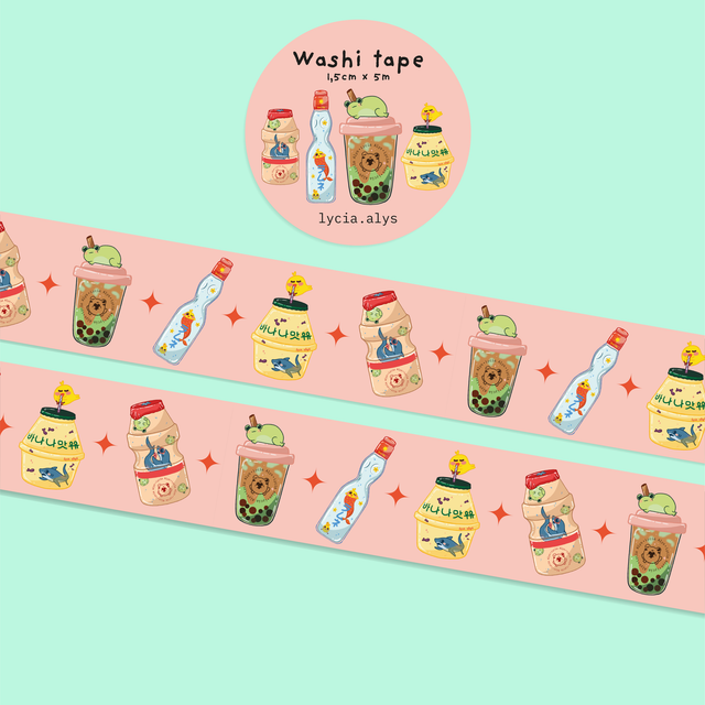 Boissons asiatiques - washi tape