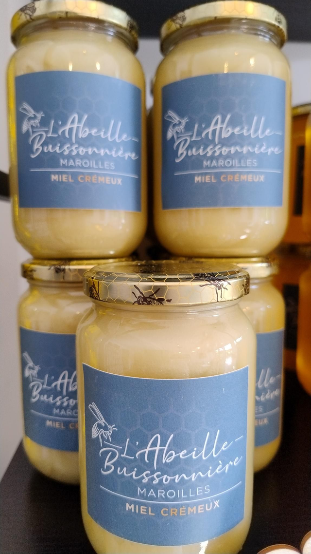 Miel Crémeux des Abeilles de la Buissonnière - Pot de 500g.