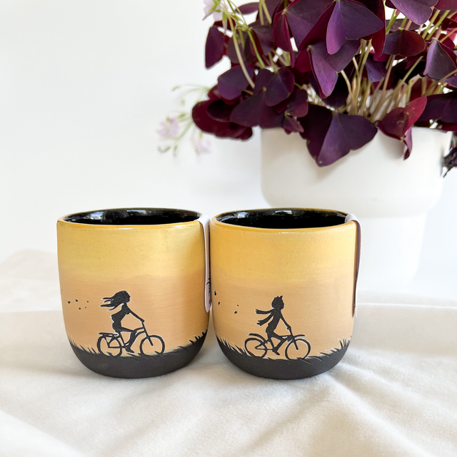 Duo de petits gobelets « choupinette - choupinou »