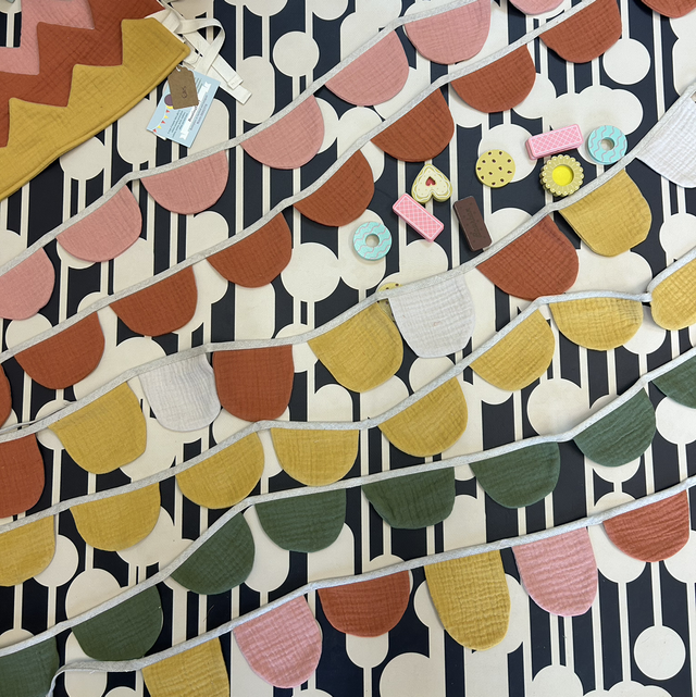 Multi coloured Organic cotton bunting 