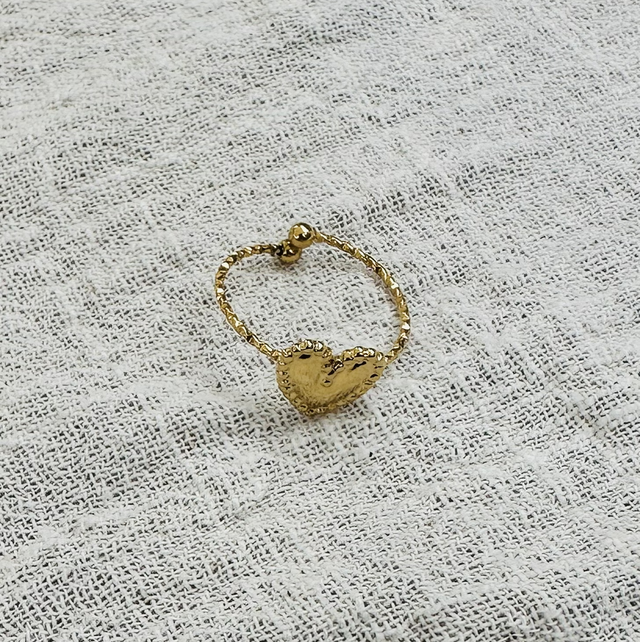 Ring hartje goud