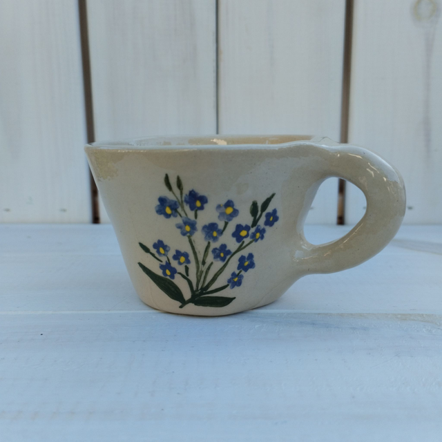 Kis Cappuccinos Bögre - Kisvirágos Bögre