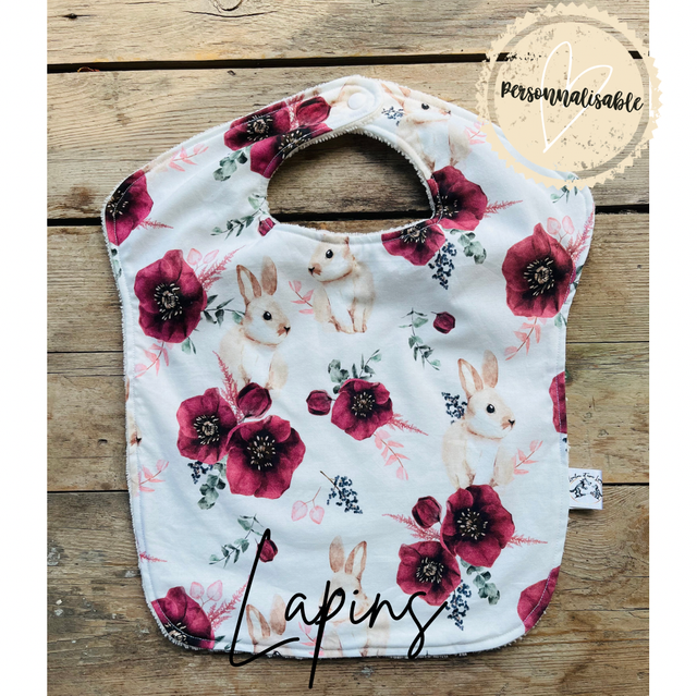 Grand bavoir "Lapins"