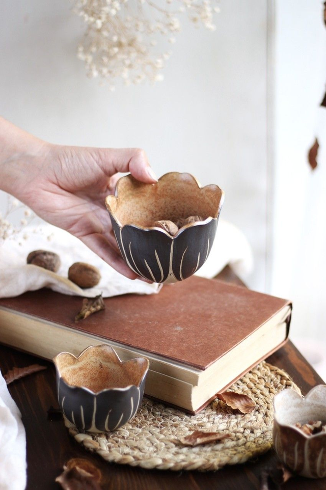 Coupelle Fleur noire