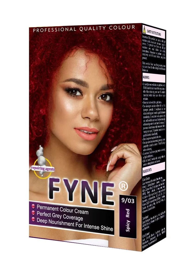 FYNE  Permanent Hair Dye for Women -(Spicy Red 9/03)