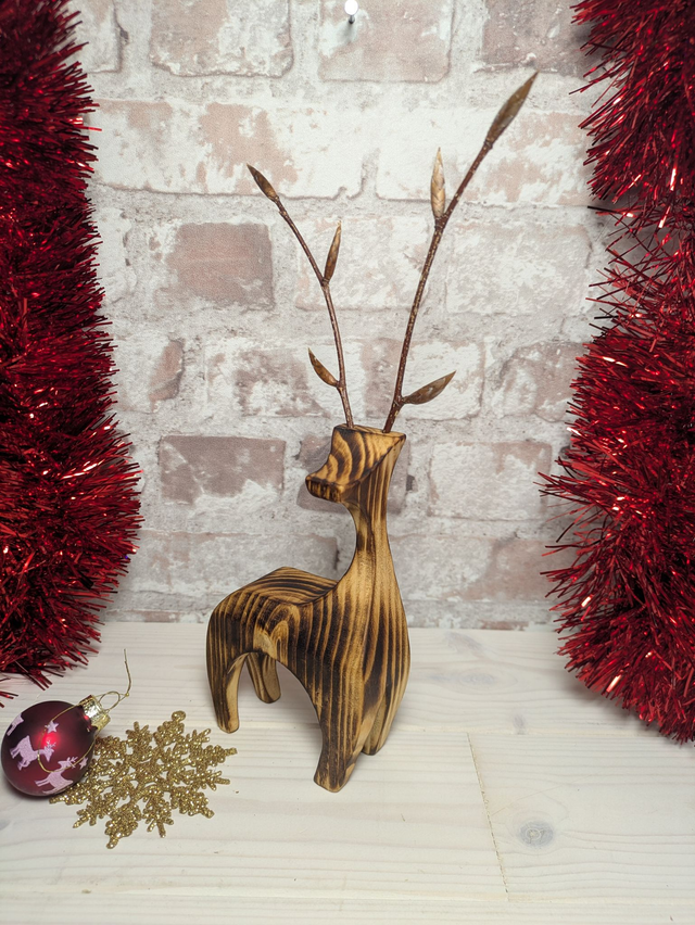 Wooden Reindeer - Beech Antlers