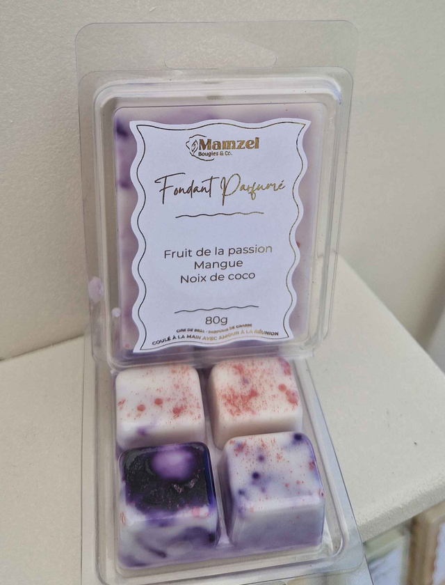 Fondant Parfumé en tablette 80g - Fruit de la Passion, Mangue, Noix de Coco