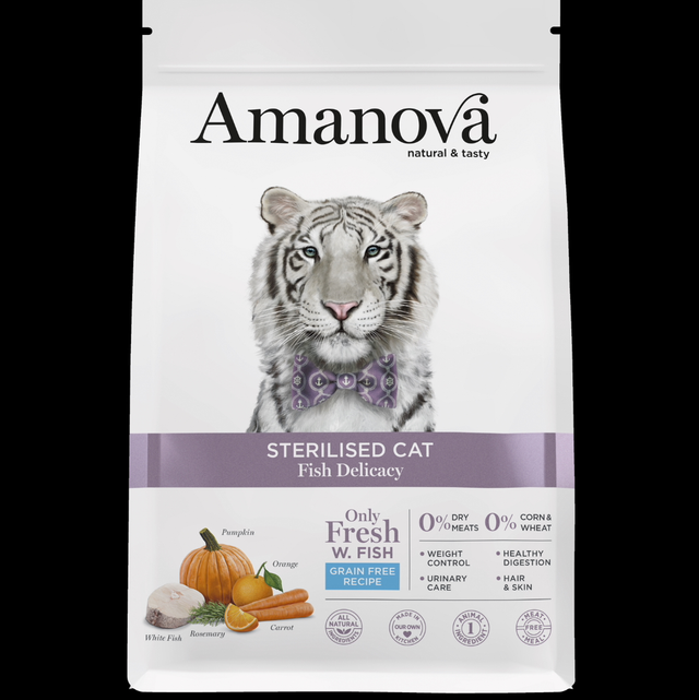 Amanova steriliseren cat fish delicy