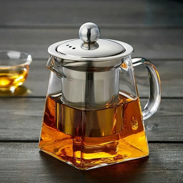 Heat Resistant Infuser Glass Teapot Jug 950ml