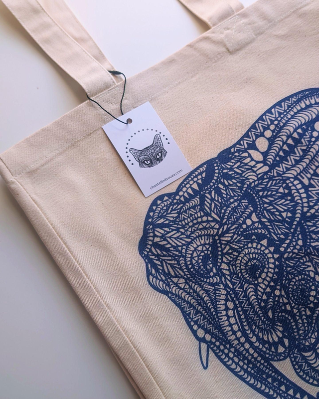 Elephant Canvas Shopper Bag