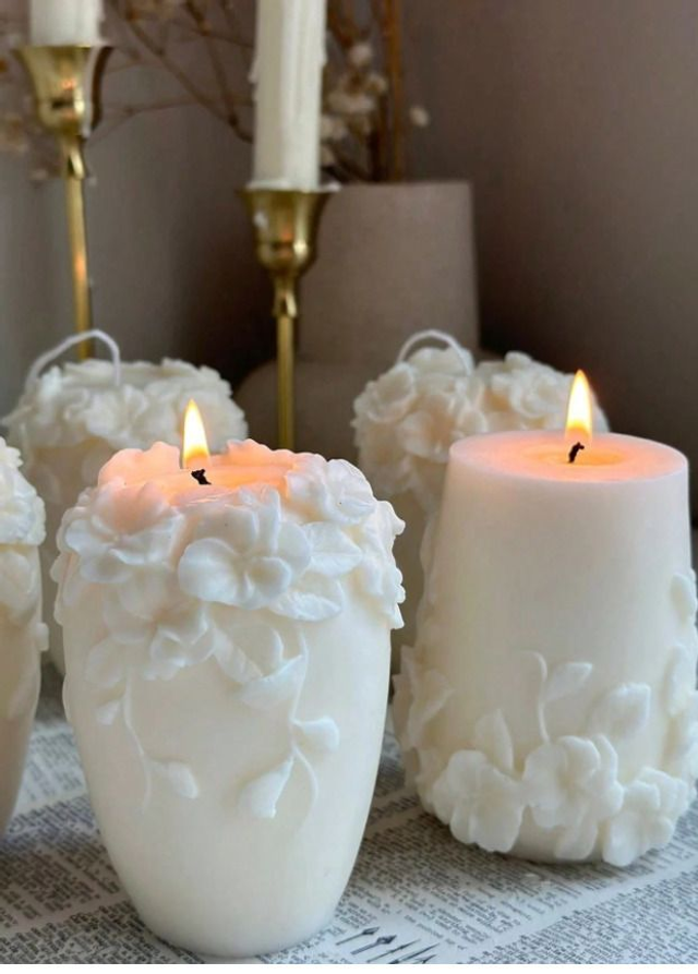 Candele geometriche floreali